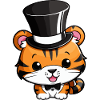 Tigre mignon avec un chapeau