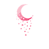 Moon with asterisk night sky