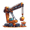 Kran / Baustelle / Seilwinde / Kransystem