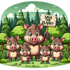 Wild Boar Family