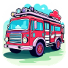 Feuerwehrauto Illustration