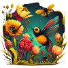 Flowers and fauna