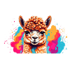 Lama Farbexplosion