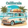 Van Surfer Vintage California Surf 60s 70s