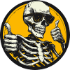 Skeleton with thumbs up