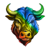 Bulle Kopf Taurus Bunt
