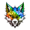 Fuchs Kopf Bunt
