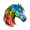 Pferd Kopf Bunt