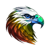 Adler Kopf Bunt