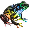 Frosch Kopf Bunt