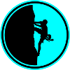 Climbing, Mountaineering, Silhouette, Circle