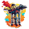 Kran / Baustelle / Seilwinde / Kransystem