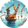 Kran / Baustelle / Seilwinde / Kransystem