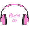 Music on Women's DJ Headphones pink