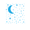 Stars with Moon Galaxy