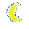 Moon Flowers Infinite Night Sky