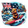 Quokka Australian Surfing Design