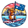 Quokka Australian Surfing Design