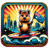 Quokka Australien Surfer Design