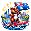 Quokka Australian Surfing Design