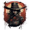 Emo Cowboy Zombie Fille