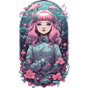 Magical Anime Goth Underwater Design