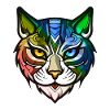 Katze Kopf Bunt