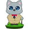 Cat Pensioner Walking Stick