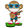 Monkey Musician Guitar Music