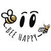 Bee Happy Bee Positive Saying Happiness