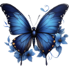 L’élégance du ciel : papillon bleu