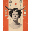 Steinbock Collage Kunst Astrologie