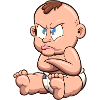 Cute Pouting Cartoon Baby