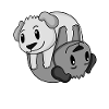 Chien de signe Yin Yang