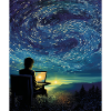 Programmierer Starry Night Shirt Codierung