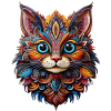 Katze Farbenfroh