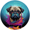 Pug Splashes of Paint
