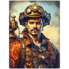 Homme pompier steampunk 1.38