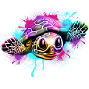 Schildkröte Graffiti Bunt