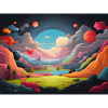 Bunte Landschaft