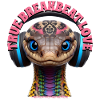 TRUE BREAKBEAT LOVE - Cool Cobra with Headphones!