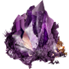 Luminous Violet Amethyst Crystal Motif