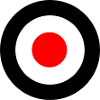 Mod target roundel black red