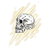Goldener Schädel