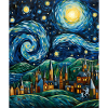 Weihnachts-Sternennacht-Shirt Bethlehem Star Art