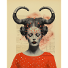 Steinbock Collage Kunst Astrologie
