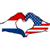 Holland USA heart shape with hands