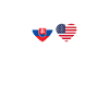 Slovaquie États-Unis Heartbeat Drapeau Slovaque