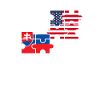 Slovaquie États-Unis Drapeau Américain Slovaque