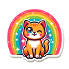 Cute Rainbow Kitty Sticker